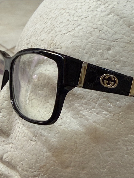 Gucci Black Glasses Frames with Gold Double-G Accent GG 3133 807 135 made Italy main image 4
